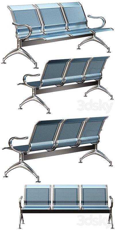 oshujian waiting iron bench chair SJ-8888